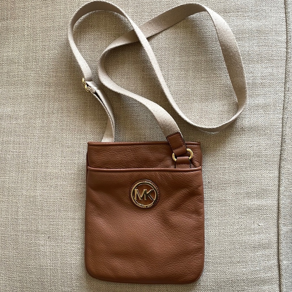 Michael Kors leather logo crossbody
